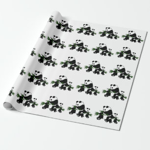Aufwachsen Panda Geschenkpapier