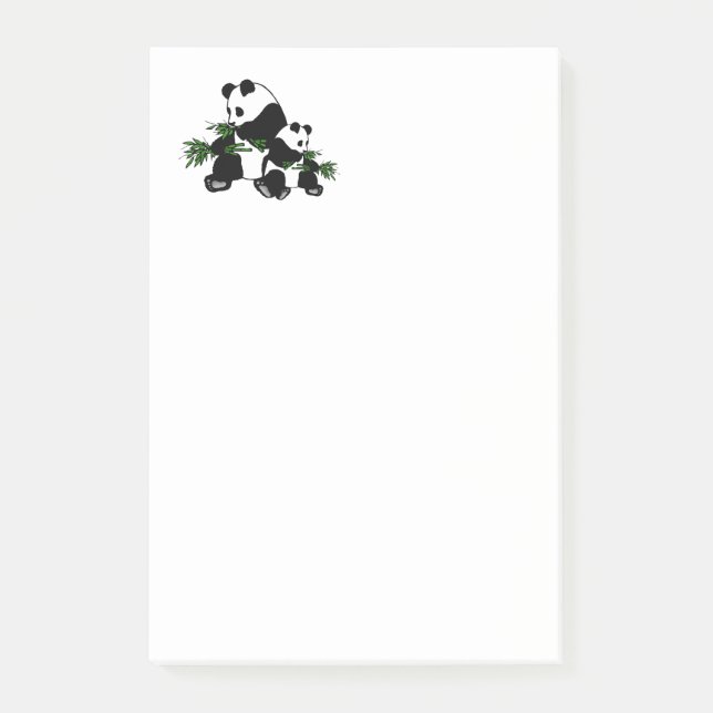 Aufwachsen Panda Post-it Klebezettel (Vorderseite)