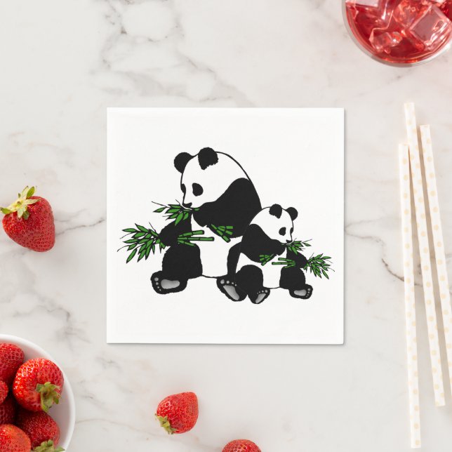 Aufwachsen Panda Serviette (Beispiel)