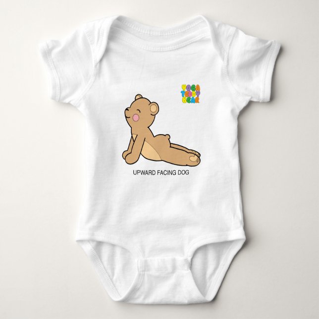 Aufwärts Hund/verfolgen abwärts T-Shirt Baby Strampler (Vorderseite)