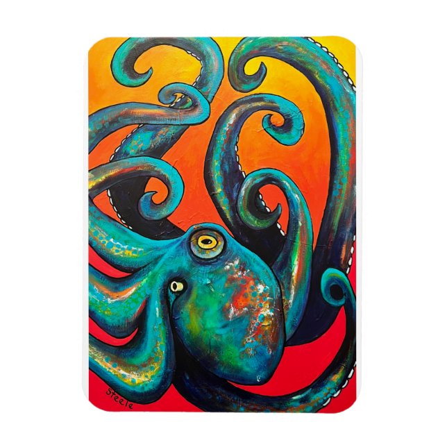 Aufwärts in Arms Octopus Magnet (Vertikal)