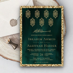 Aufwendige Laternen Smaragdgrün Gold Muslimische H Einladung