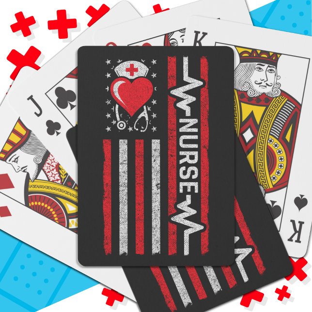 Aufwertung der amerikanischen Flagge Hero Heart Li Spielkarten (Von Creator hochgeladen)
