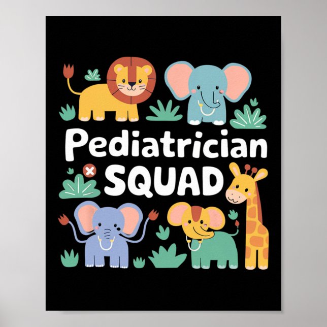 Aufwertung der pädiatrischen Squad Safari Tiere Poster (Vorne)