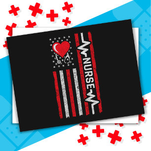 Aufwertung der US-amerikanischen Flagge Hero Life  Postkarte