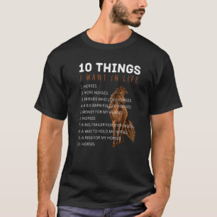 Aufwertung des Pferdes 10 Dinge, die ich Gewollt h T-Shirt