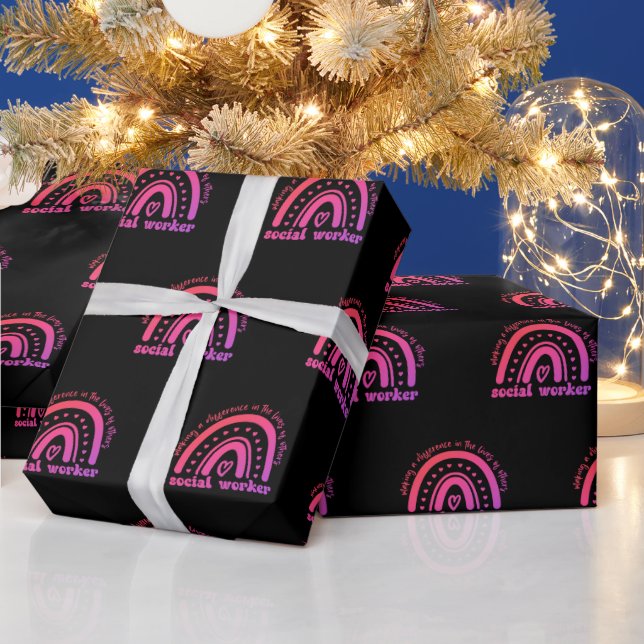 Aufwertung und Abschluss der Sozialarbeiter Geschenkpapier (Feiertage)