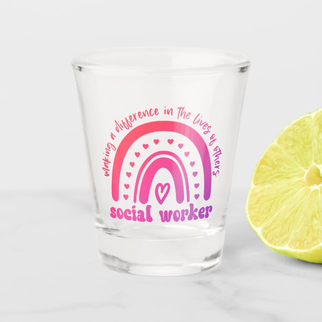 Aufwertung und Abschluss der Sozialarbeiter Schnapsglas (Vorderseite)