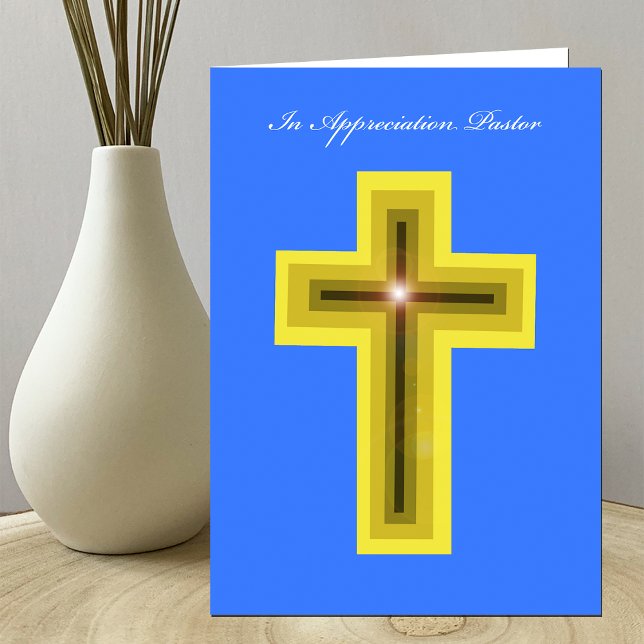 Aufwertungskarte für Pastoren — Kreuz Dankeskarte (Von Creator hochgeladen)