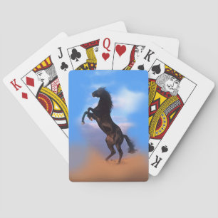 Aufziehendes Pferd Spielkarten