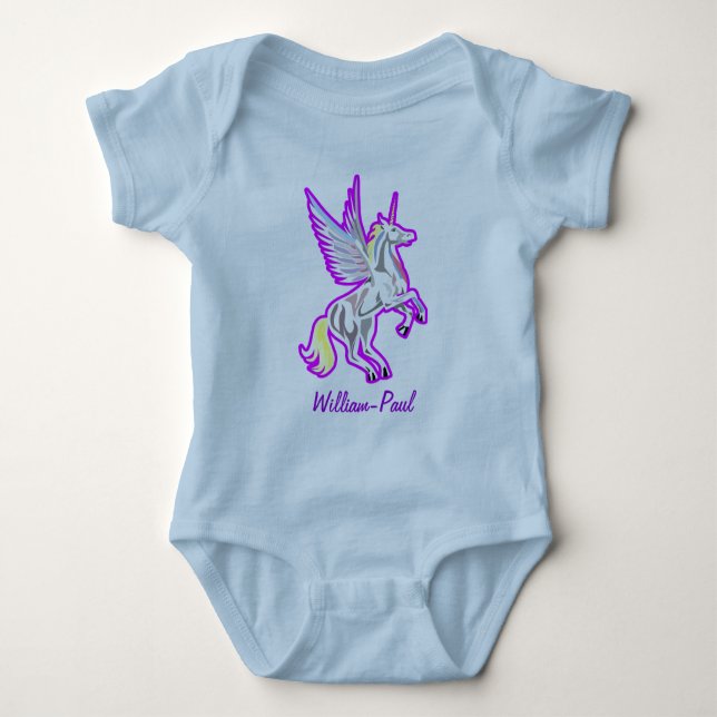 Aufzucht Einhorn Guardian Angel Baby Strampler (Vorderseite)