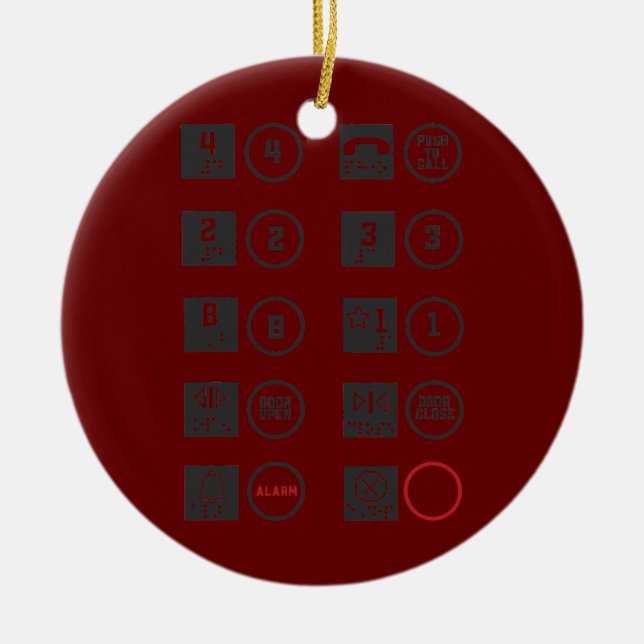 Aufzug für den Aufzug des Technikers Keramik Ornament (Vorne)
