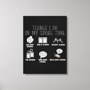 Aufzug für den Aufzug Leinwanddruck