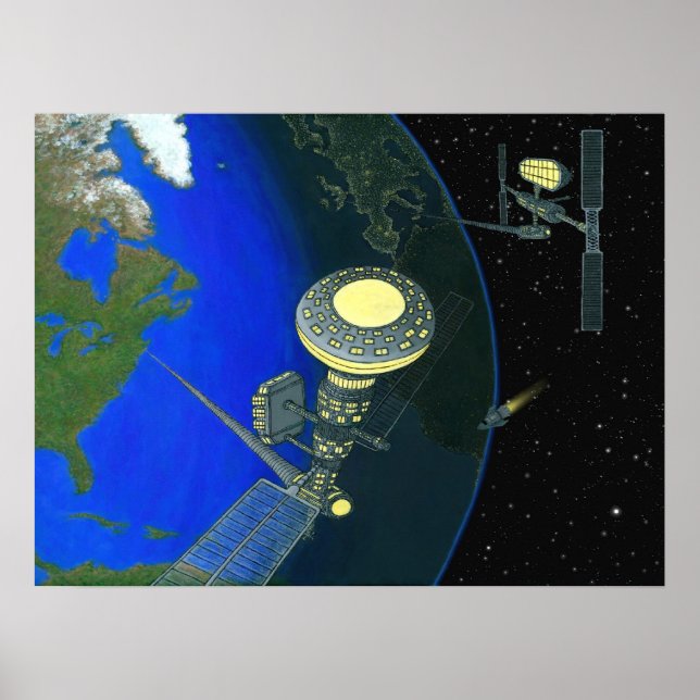 Aufzug für die Raumstation Poster (Vorne)