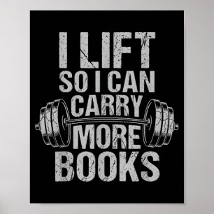 Aufzug kann mehr Bücher lustiger Leser Fitnessstud Poster
