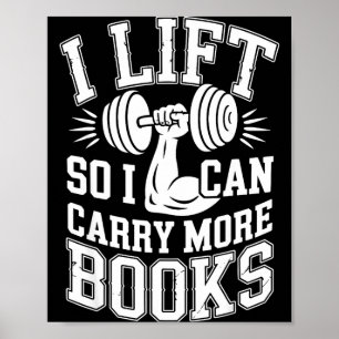 Aufzug kann mehr Bücher tragen Leseliebhaber Leser Poster