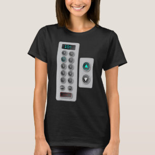 Aufzug Knöpfe Mechaniker Schließung Aufzug T-Shirt