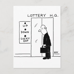 Aufzug oder Fahrstuhl in einer Lotteriezentrale-Ca Postkarte