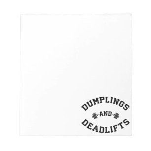 Aufzüge und Dumplings - Funny Bulking Novelty Notizblock