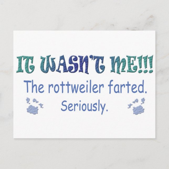 aug315fartRottweiler.jpg Postkarte (Vorderseite)