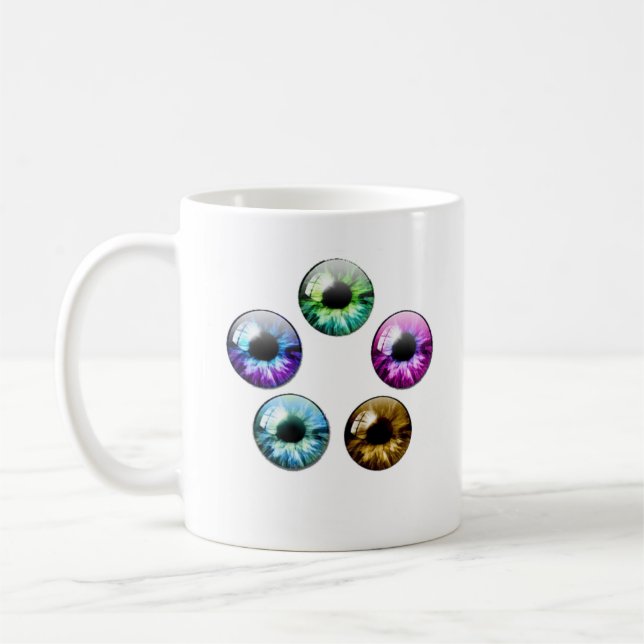 Augäpfel, das beste Teil des Aufwachens ist Kaffeetasse (Links)