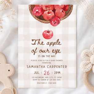 Augapfel Gingham Baby Shower Einladung