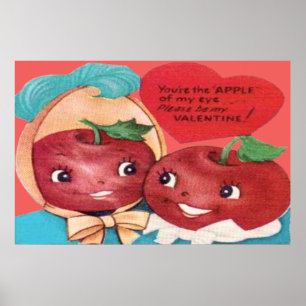 Augapfel Herz Valentinstag Poster