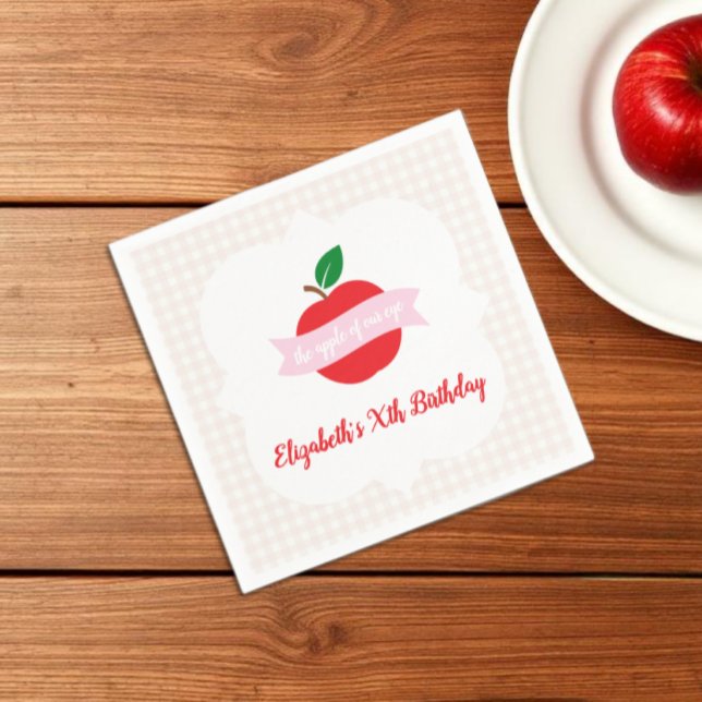 Augapfel Mädchen Geburtstag Serviette (Von Creator hochgeladen)