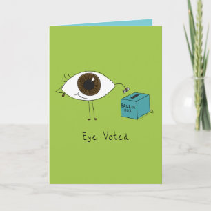 Auge abstimmen - Funny Voice Stimmkarte Karte