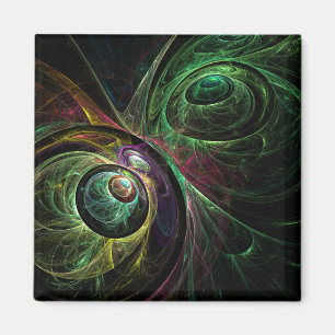 Auge auf Auge Abstrakt Art Square Magnet