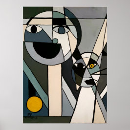 Auge auf dem Gelben Ball Poster