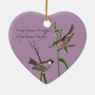 Auge auf dem Sparrow Keramikornament