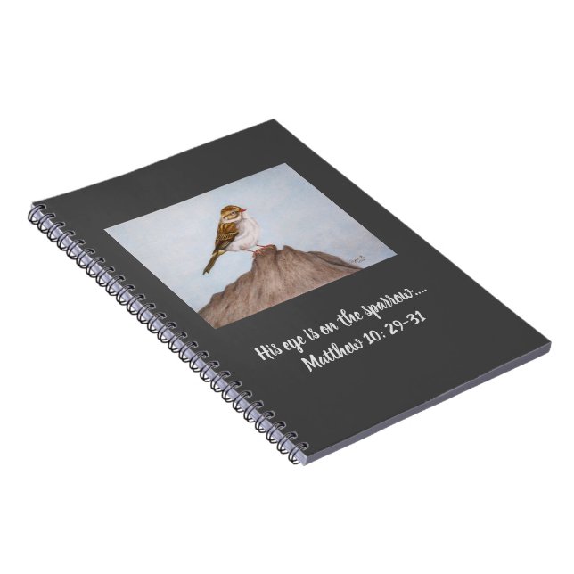 Auge auf dem Sparrow-Notebook Notizblock (Rechte Seite)