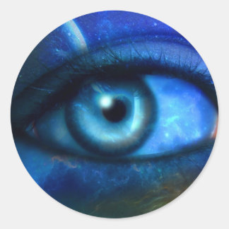 Auge auf dem Universum-Aufkleber Runder Aufkleber