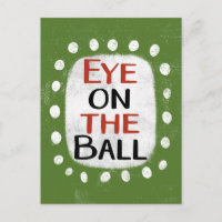 Auge auf der Ball-Postkarte