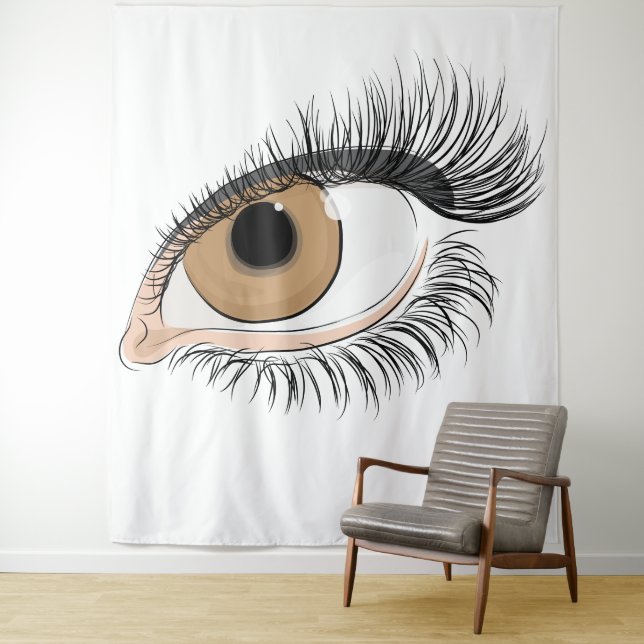 Auge auf der Wand Wandteppich (Beispiel)
