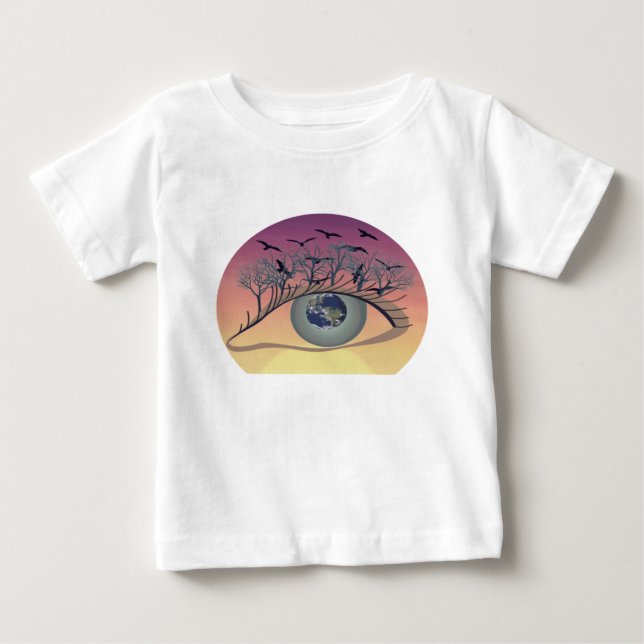 Auge auf der Welt - Natur & Erde Kunst Baby T-shirt (Vorderseite)