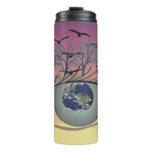 Auge auf der Welt - Natur & Erde Kunst Thermosbecher