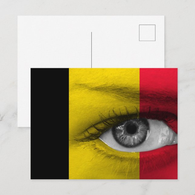 Auge Belgiens Postkarte (Vorne/Hinten)