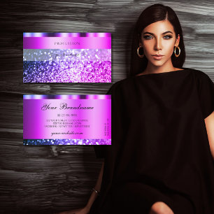 Auge Catching rosa Lila Sparkle Glitzer Flashy Visitenkarte