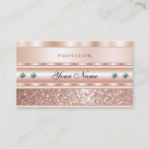 Auge Catching Rose Gold Sparkling Glitzer Luxuriös Visitenkarte