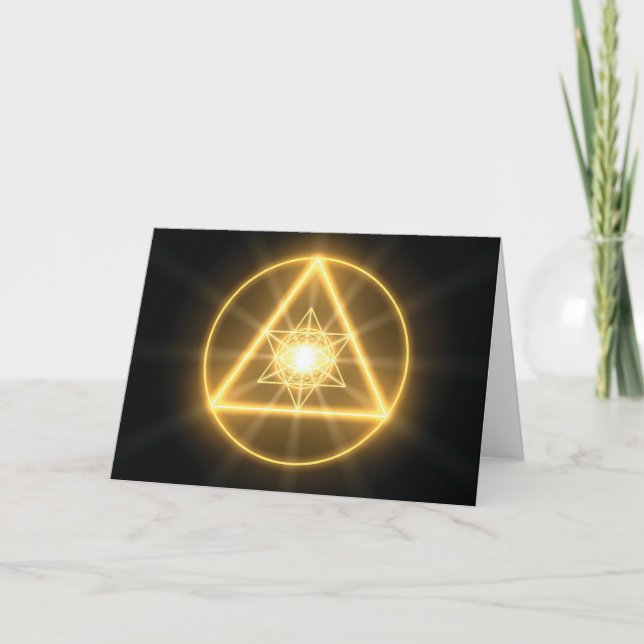 Auge der göttlichen Gruß-Karte - 12x18 Karte (Vorderseite)