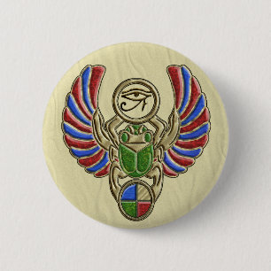 Auge der Horus Scarabäus-Knöpfe Button
