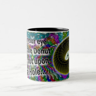 Auge der Krapfen-Kaffeetasse Zweifarbige Tasse