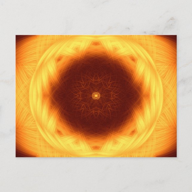 Auge der Sonne Mandala Postkarte (Vorderseite)