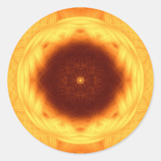 Auge der Sonne Mandala Runder Aufkleber
