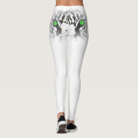 AUGE DER TIGER-LEGGINGS - WEISSER TIGER-ENTWURF