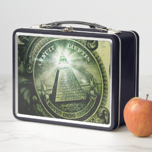 "Auge der Vorsehung" Geld Pyramide Metall Brotdose