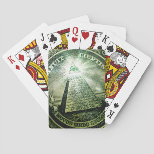 "Auge der Vorsehung" Geld Pyramide Spielkarten