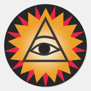 Auge der Vorsehung Runder Aufkleber